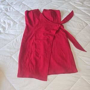 Francesca's Collections Red Strapless Mini Dress